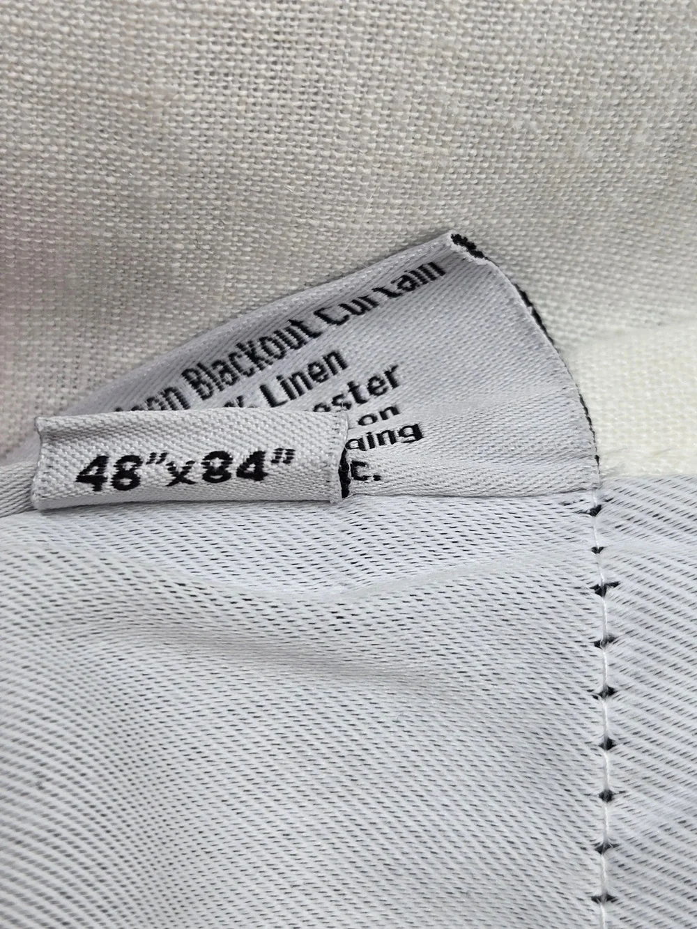 NWT QUINCE Set Of 2 48x84 European Linen True Blackout Curtains 9365